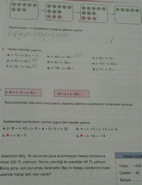 7 sınıf matematik sayfa 17 cevapları